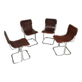 4 chaises de séjour modèle Calla de Antonio Ari Colombo pour Arflex