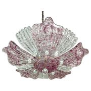 Plafonnier vintage en verre de Murano rose
