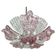 Vintage Murano glass ceiling lamp pink