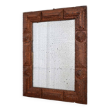 Black forest brown wooden mirror 4, 1910s.