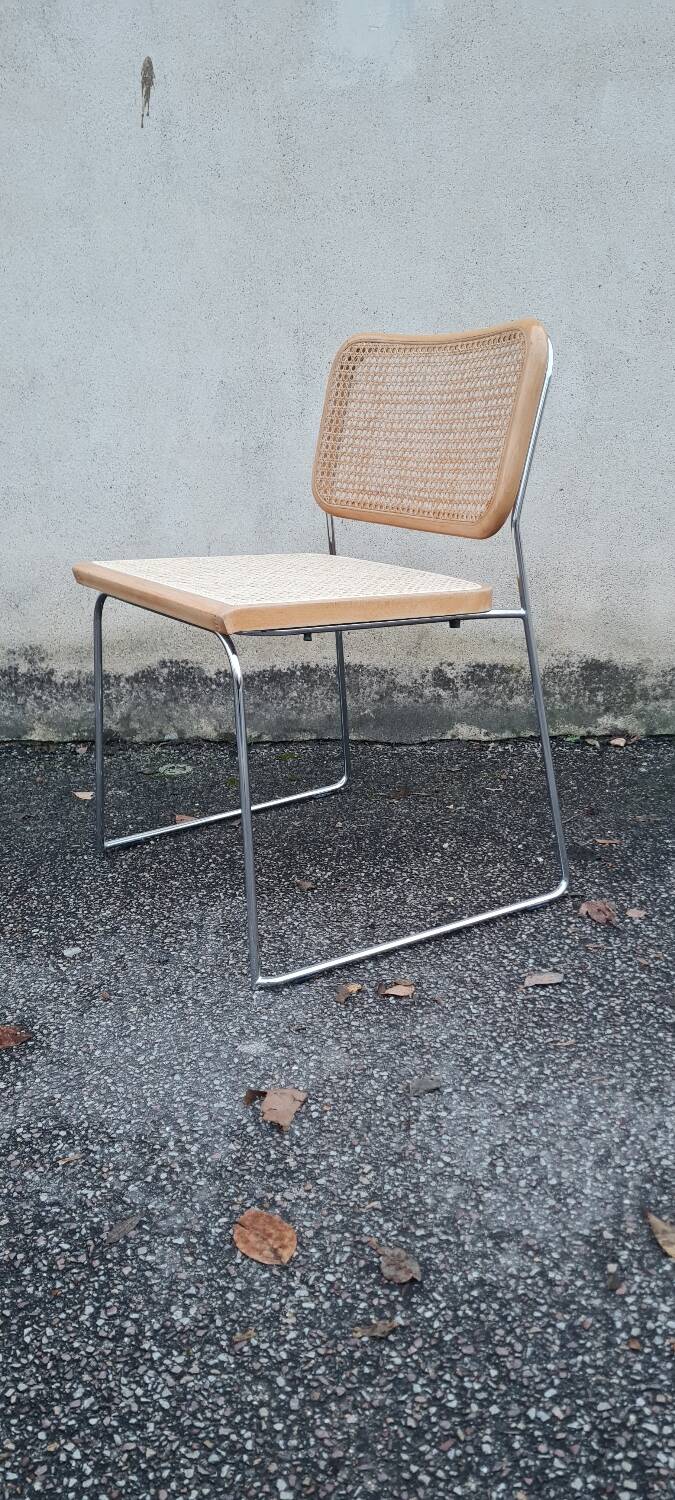 Talin chrome and cane chair