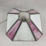 White and pink glass paste lamp