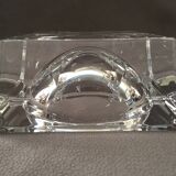 Cendrier en cristal massif moderniste design fait main art