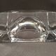 Solid crystal ashtray modernist design handmade art
