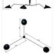 Ceiling light Serge Mouille 3 branches, Serge Mouille edition
