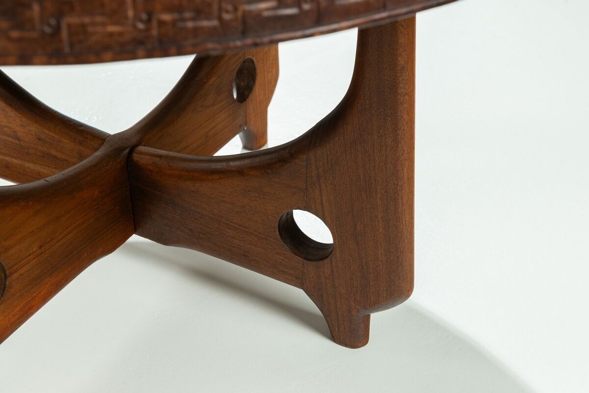 Angel Pazmino round coffee table Muebles de Estilo Ecuador 1960