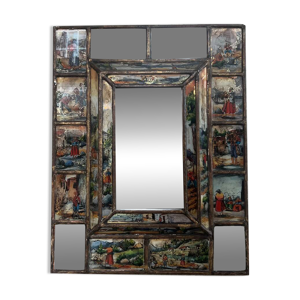 Miroir italien peint - main