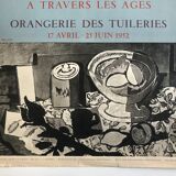 Original lithographed poster exhibition George Braque, Orangerie des Tuileries, 1952