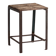 Vintage industrial stool made of pine wood and iron – Central Europe, around 1950