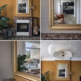 Large antique gilded mirror.