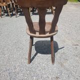 Old bistro chairs in solid oak wood