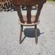 Old bistro chairs in solid oak wood