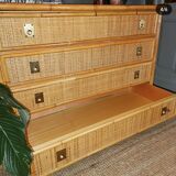 Commode bambou/laiton Dal Vera 1960