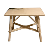 Rattan side table