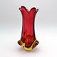 Murano Vase Organic Red Yellow 21cm 1.1kg