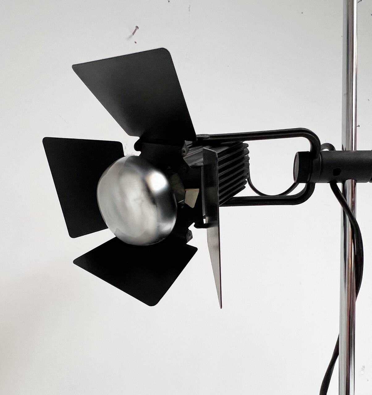 Black vintage floor lamp, 1970's