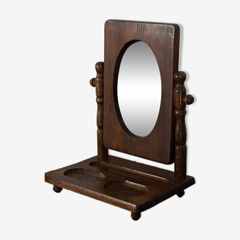 Wooden table mirror