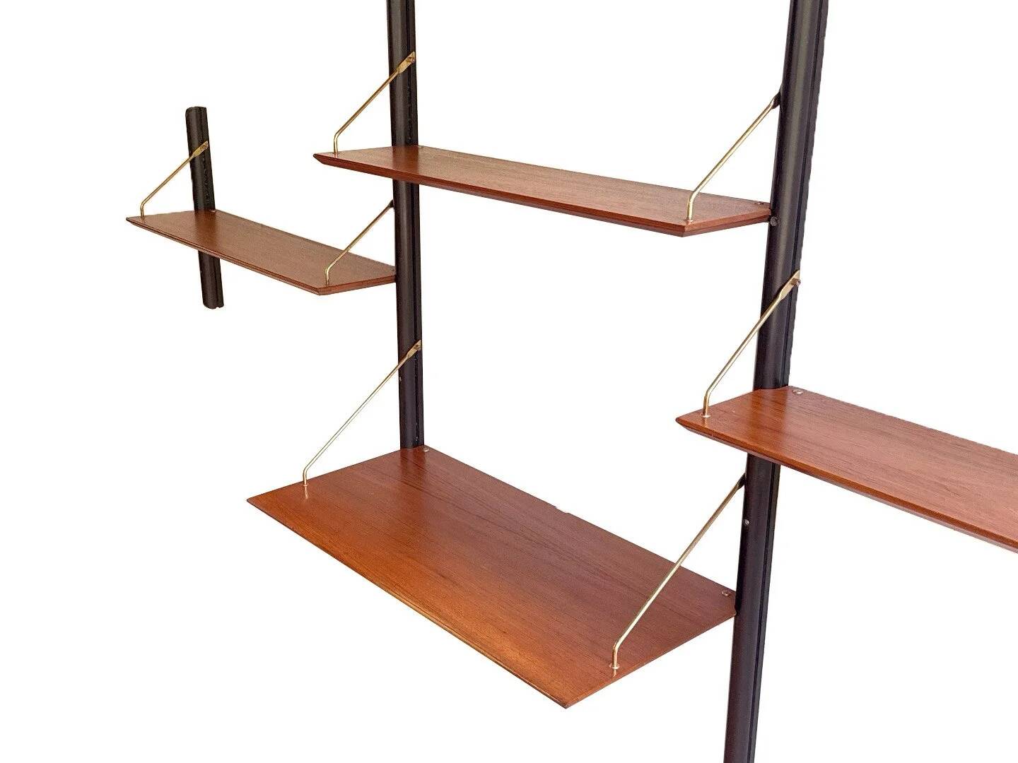 Vintage 3-piece wall unit with desk by Louis van Teeffelen