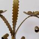 Vintage Stylized Candlestick in Golden Wrought Iron