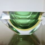 Cendrier en verre Sommerso de Murano par Flavio Poli pour Seguso, 1960