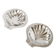 Pair of shell-shaped stainless steel catchalls, design, 1970