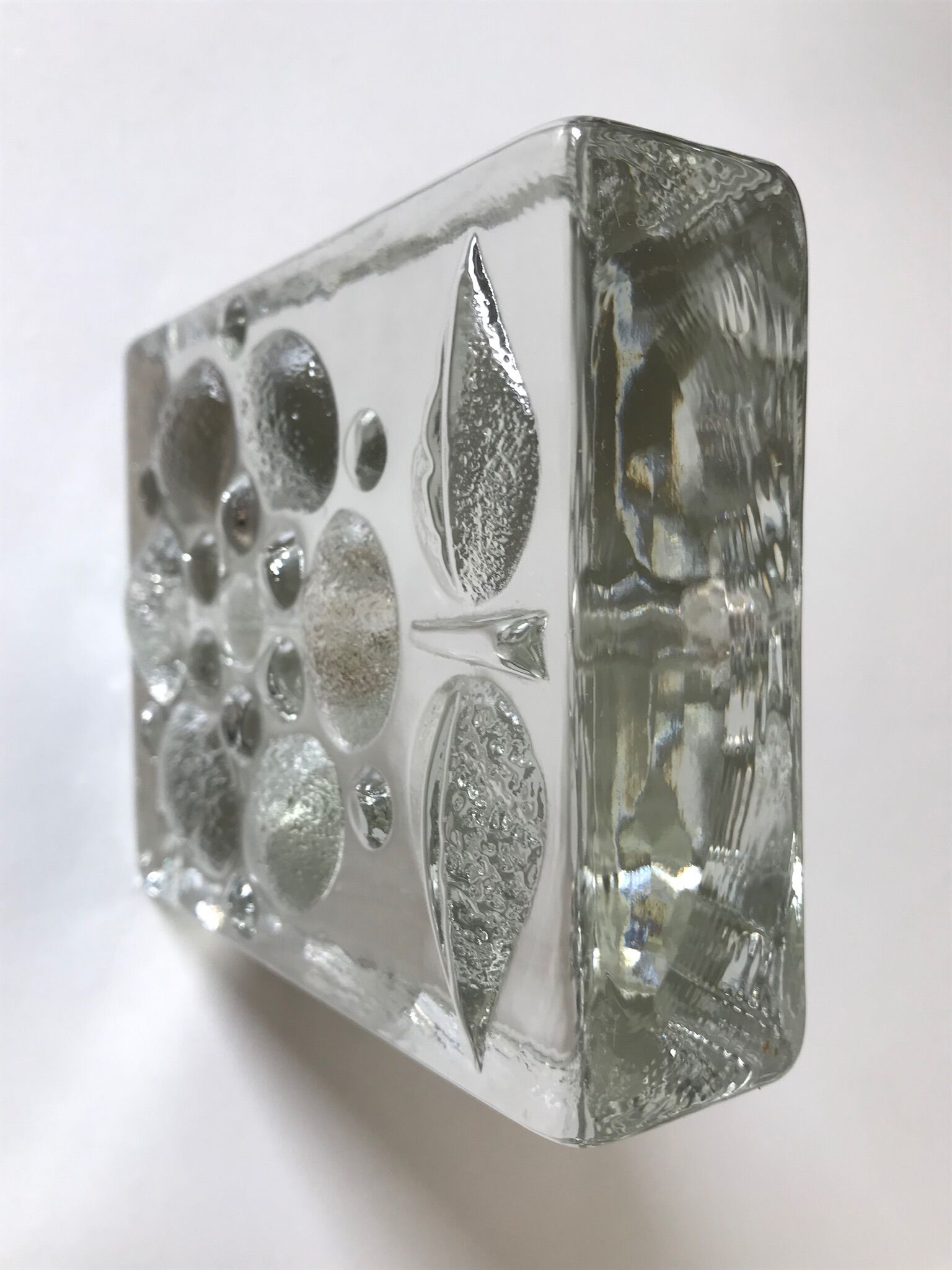 Glass paved soliflore by Walther Design 1970