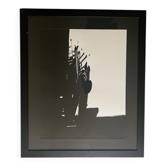 Abstract glass art by A. Marfaing, numbered and signed by hand.