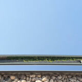 Vintage mirror deknudt with 70's parecloses