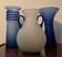 Trio of vintage glass paste vases from the 70s