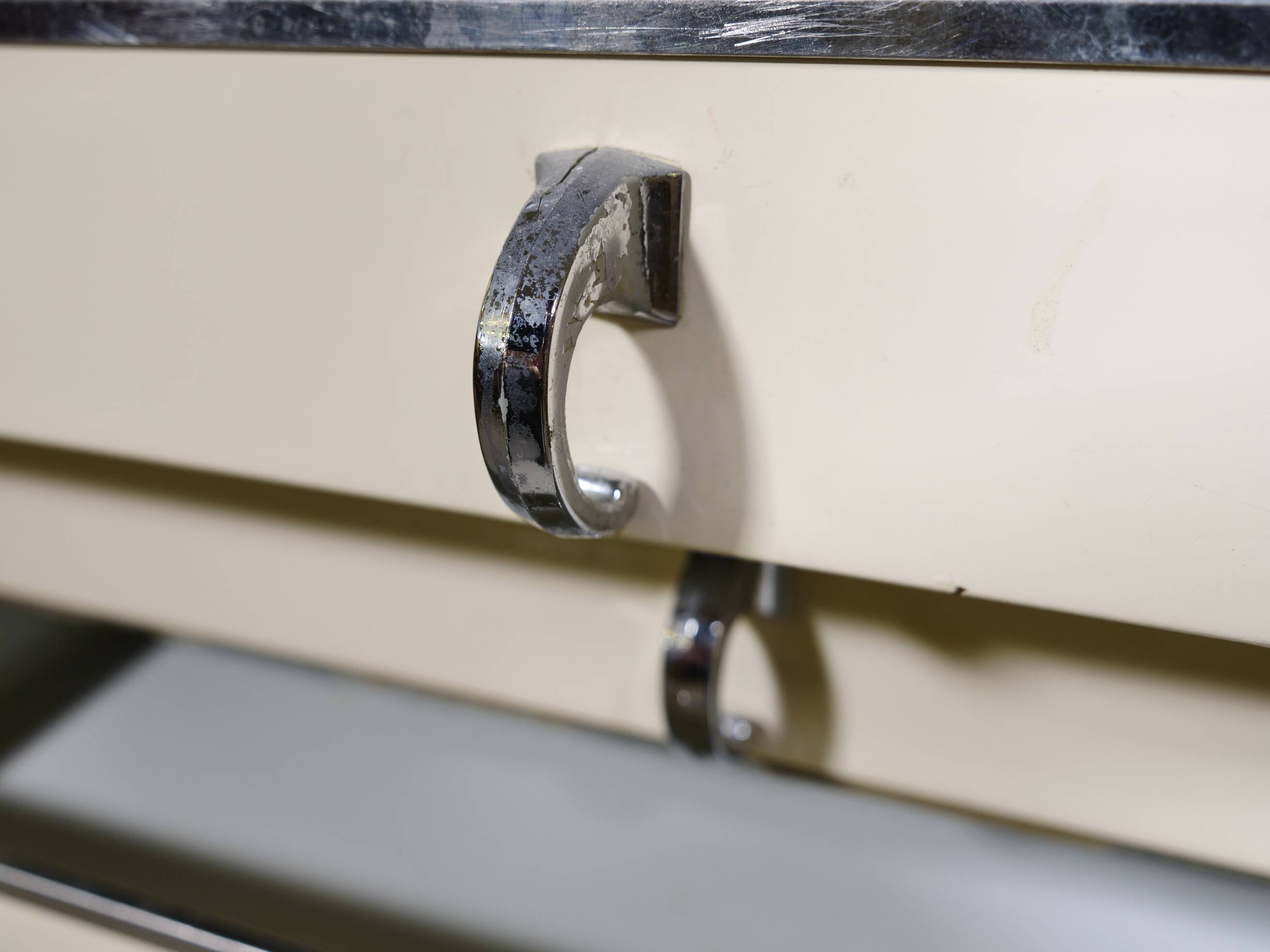 Dental cabinet in metal by Baisch, 1950s