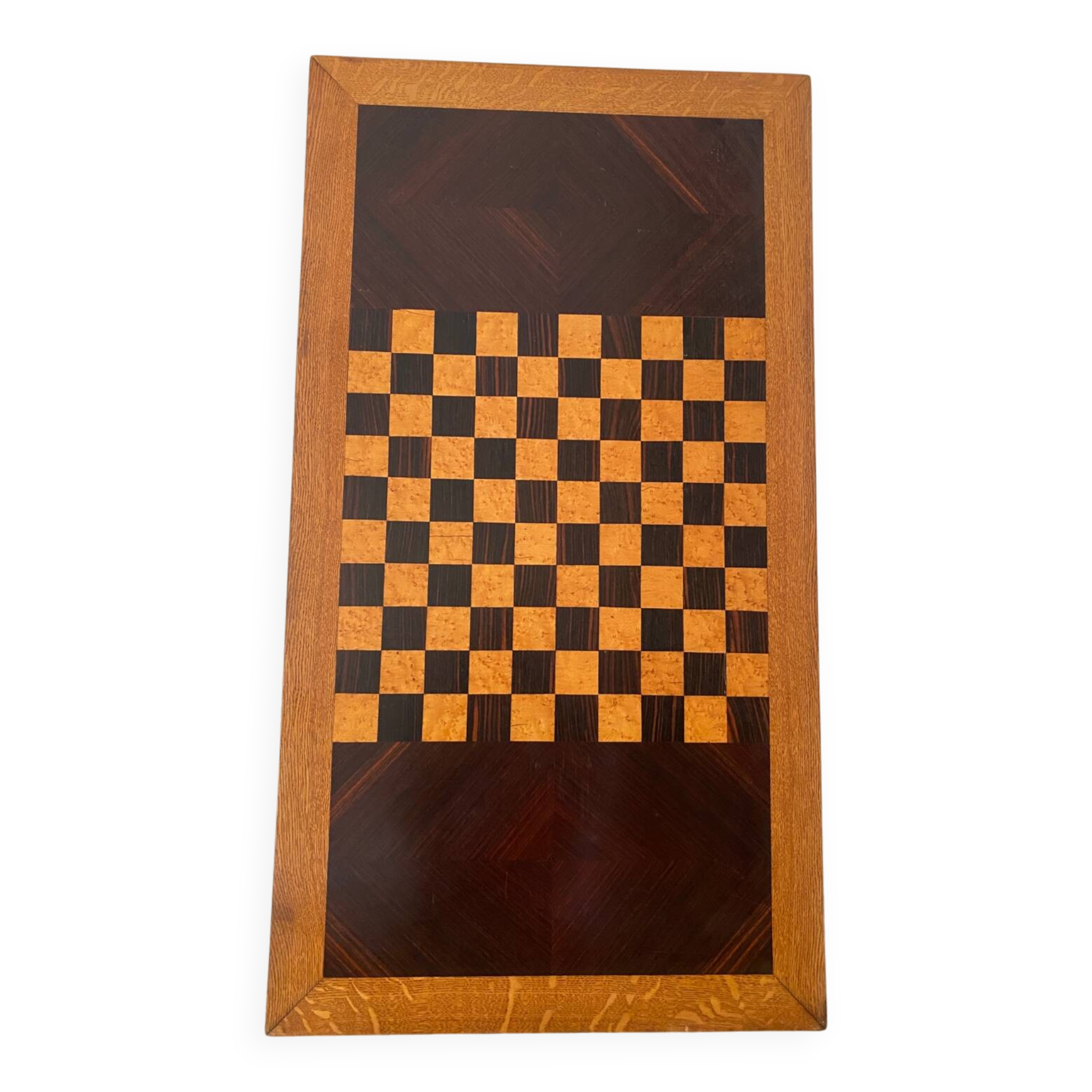 Large Vintage Wooden Checkers Game Board