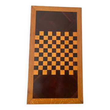 Large Vintage Wooden Checkers Game Board