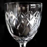 2 crystal wine glasses