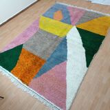 Handmade rug 250cm x 150cm multicoloured