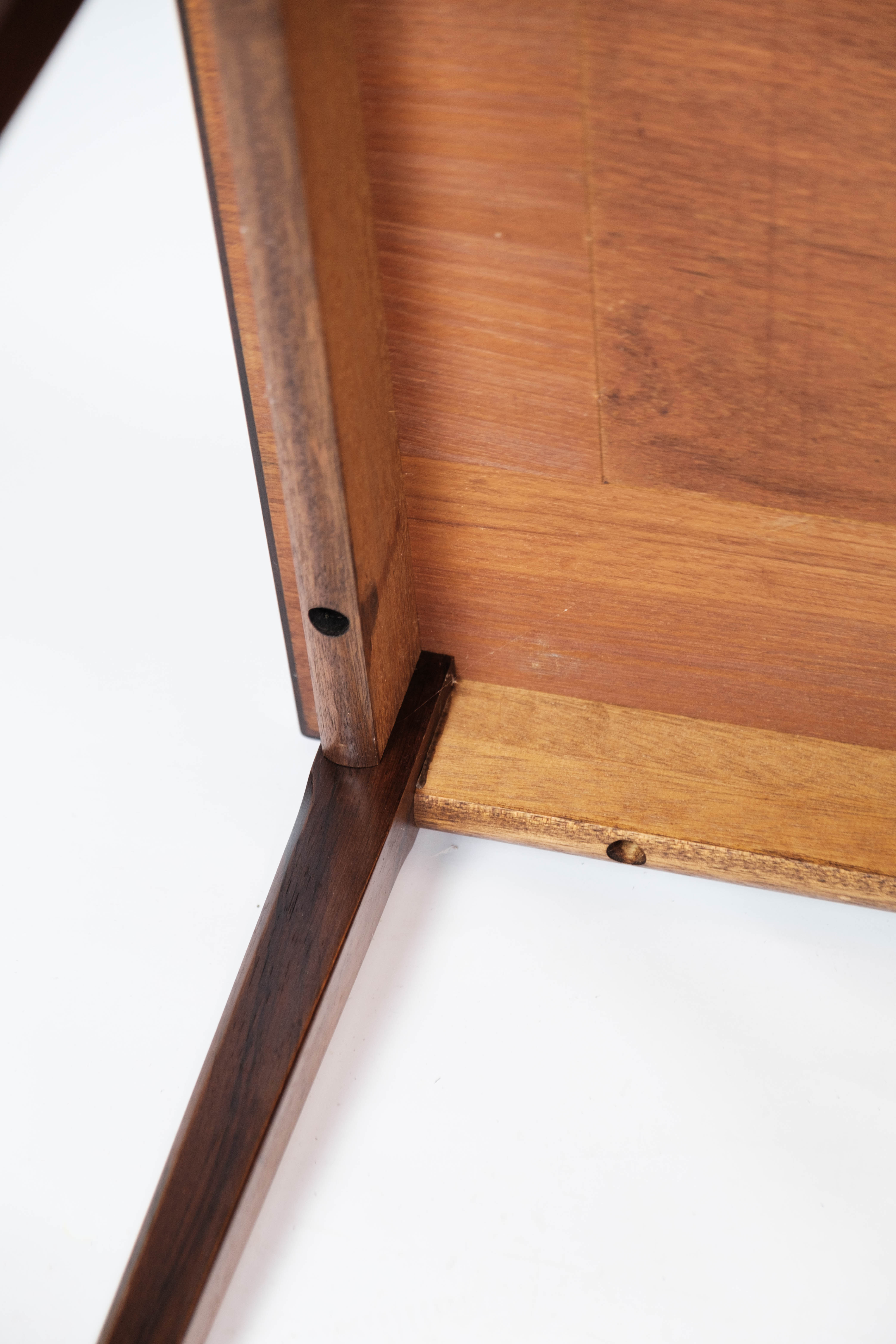 Coffee table in rosewood and black slate of Danish design, 1960s