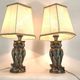 Pair of silver owl lamps by Loevsky & Loevsky, 1960s