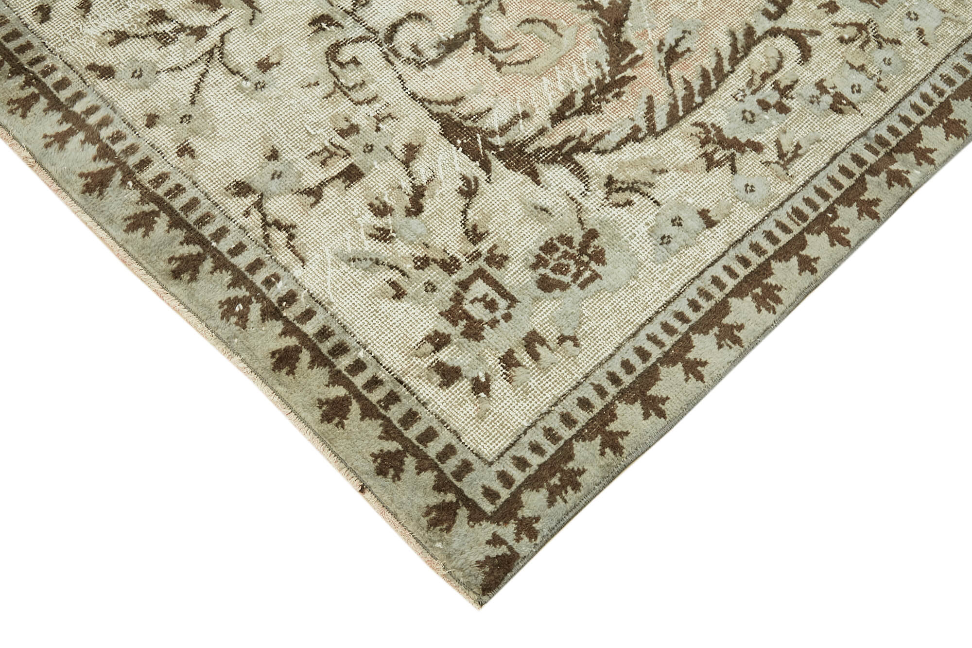 Handmade contemporary turkish 1970s 164 cm x 281 cm grey carpet