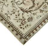 Handmade contemporary turkish 1970s 164 cm x 281 cm grey carpet