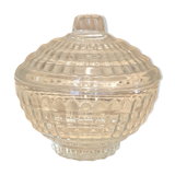 Old glass sugar bowl