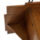 Art Deco wooden wall shelve rack in oak minimalist design