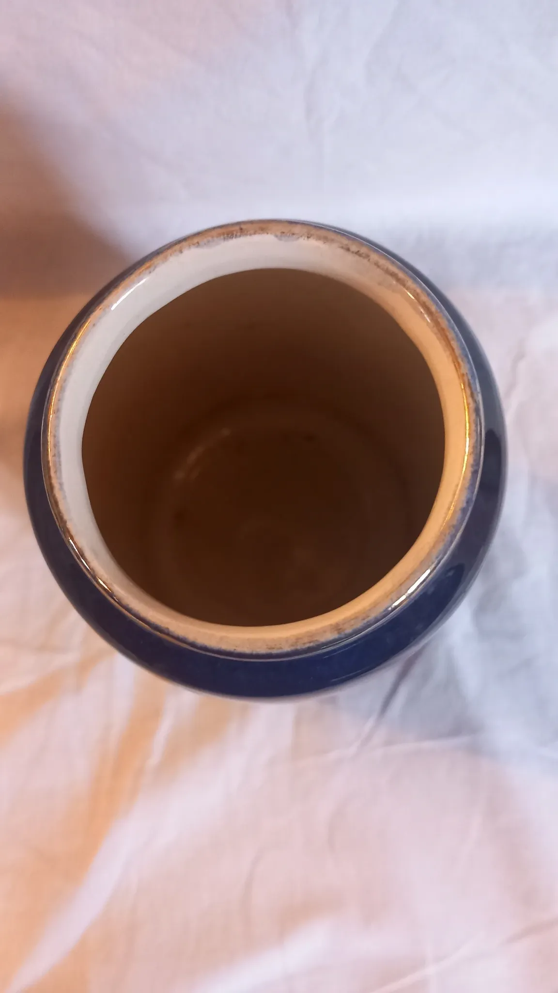 Vase vintage en céramique West Germany - Scheurich 638-20  bleu cobalt