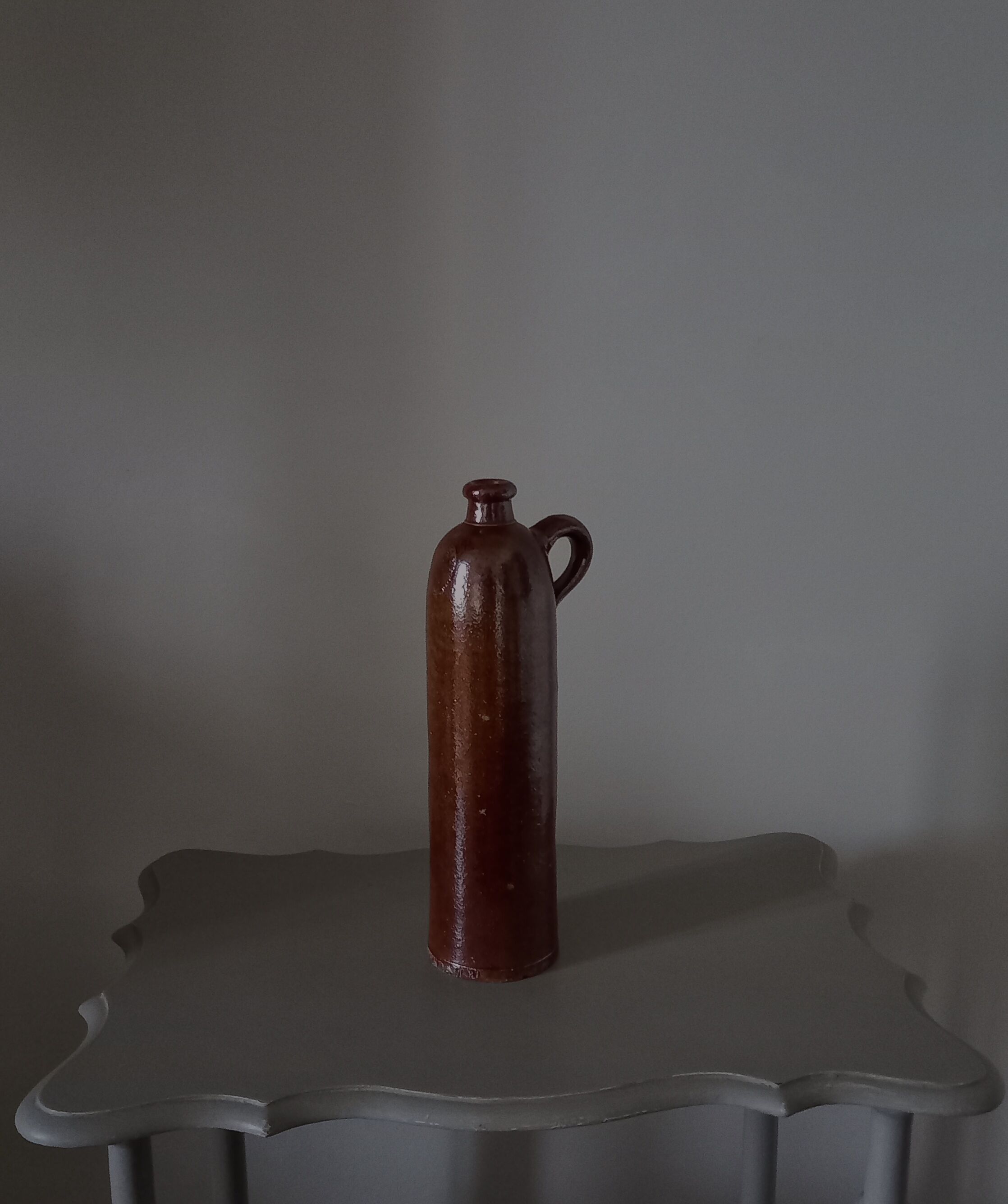 Brown glazed stoneware bottle Amsterdamsche, nineteenth century