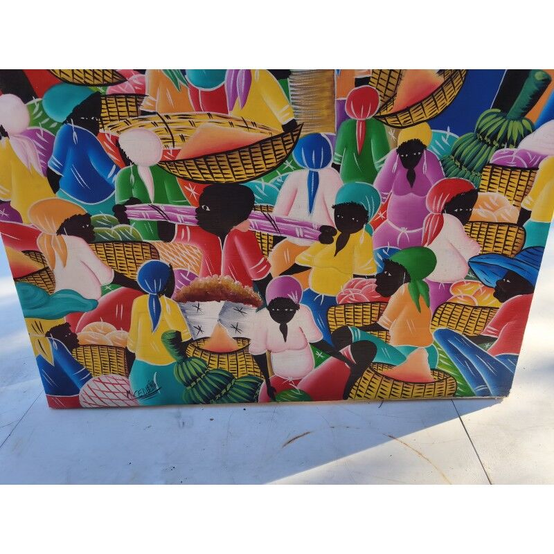 Tableau à l'huile sur toile haïtienne
