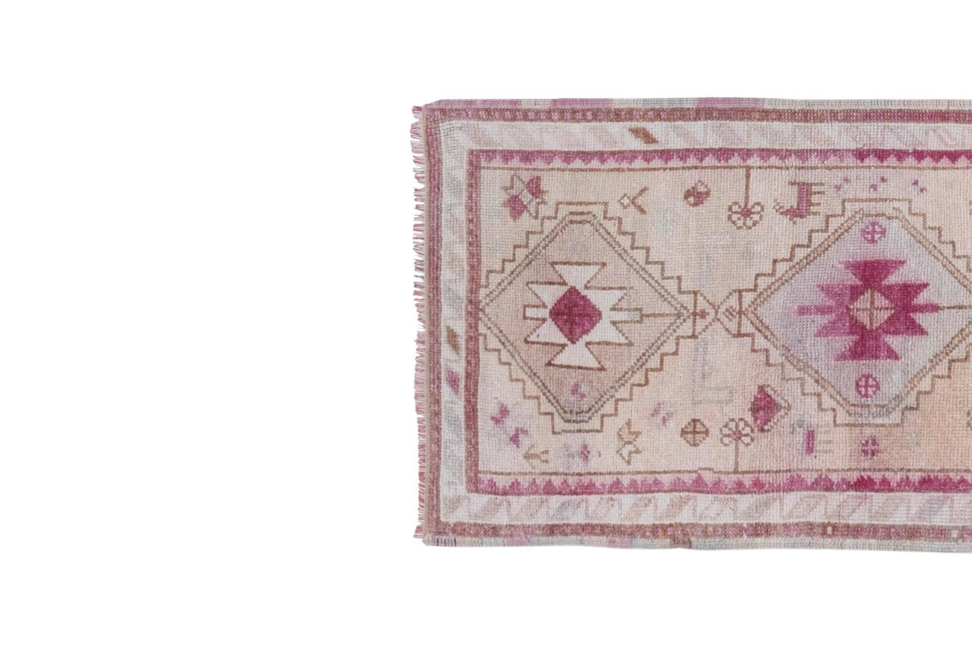 Vintage Turkish hallway rug 82x350 cm