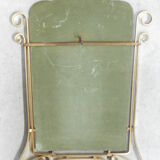 Vintage faceted mirror in aluminum frame 67x54cm