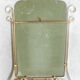 Vintage faceted mirror in aluminum frame 67x54cm