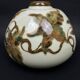 Tharaud Limoges, round vase with hand-painted foliage decoration, Art Nouveau