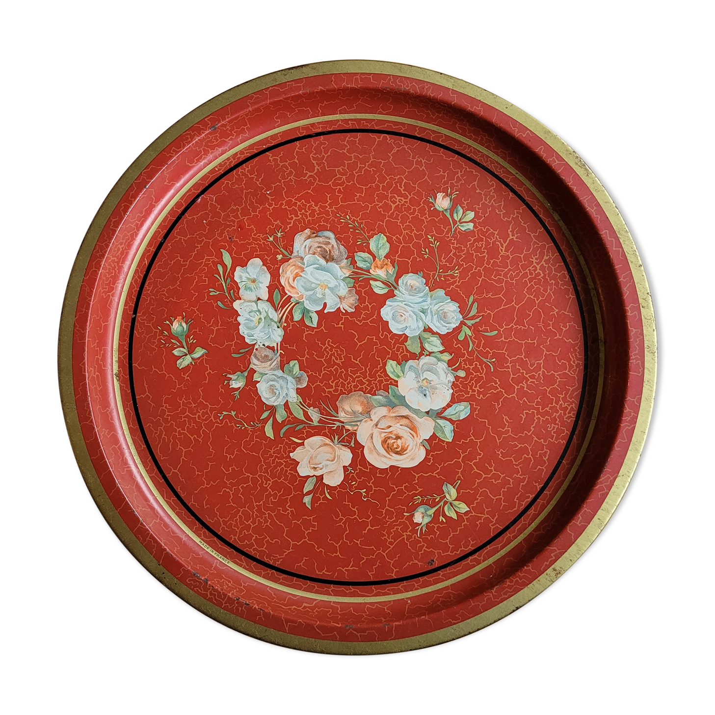 Painted sheet metal top floral pattern