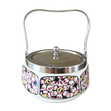Art Deco hexagonal ceramic bonbonnière