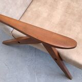 1960 Mid Century Easy Chair Model B 310 Var in Beige Velvet